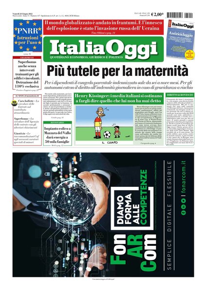 Italia oggi : quotidiano di economia finanza e politica